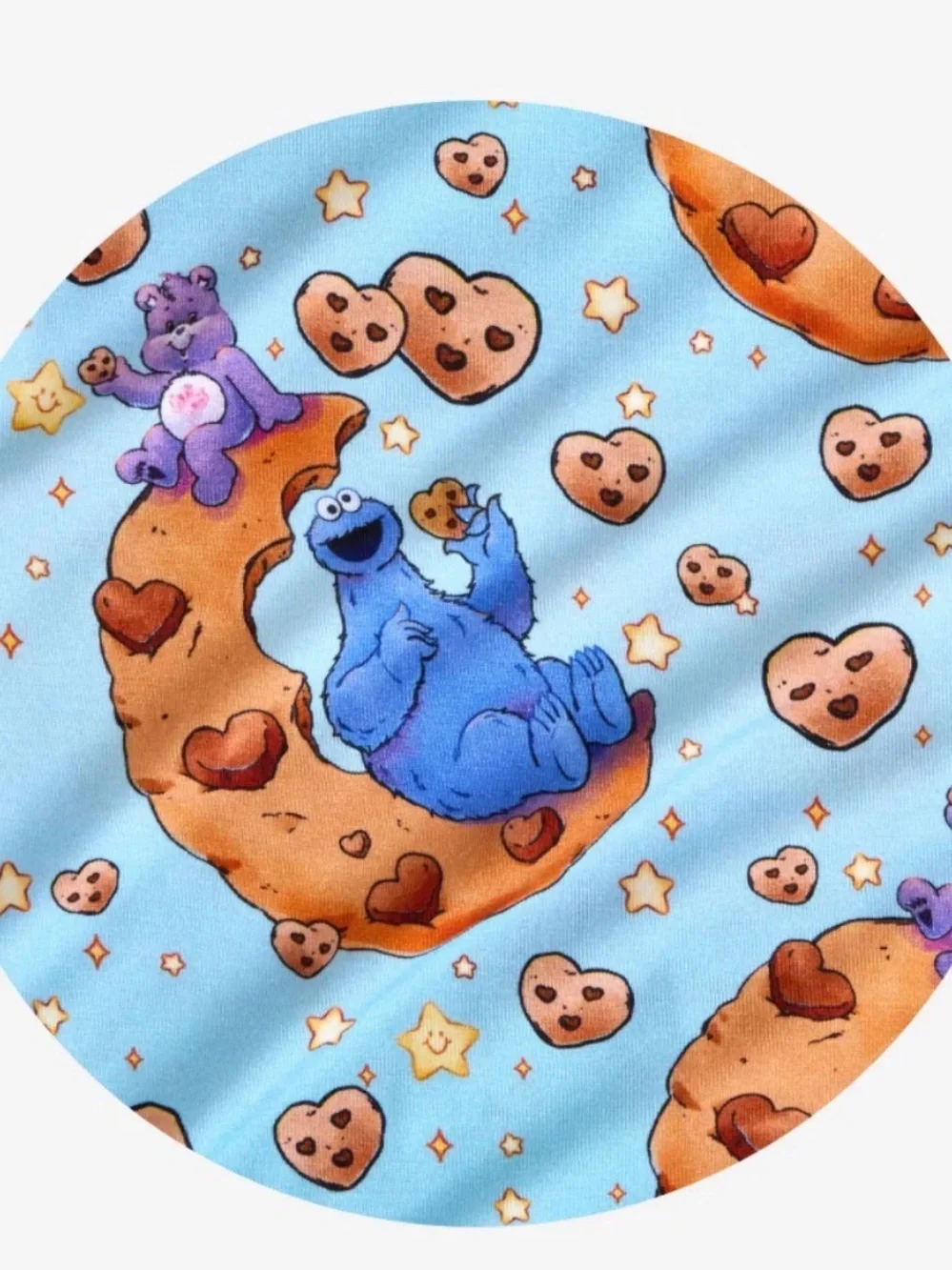 Posh Peanut Blue Cookie Monster & Care Bear Lovey